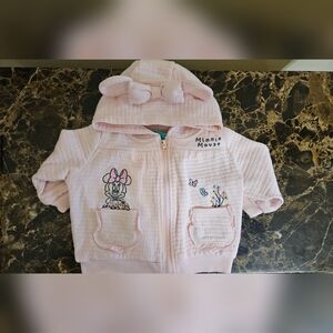 Pink Minnie Mouse Baby Hoodie - 9M